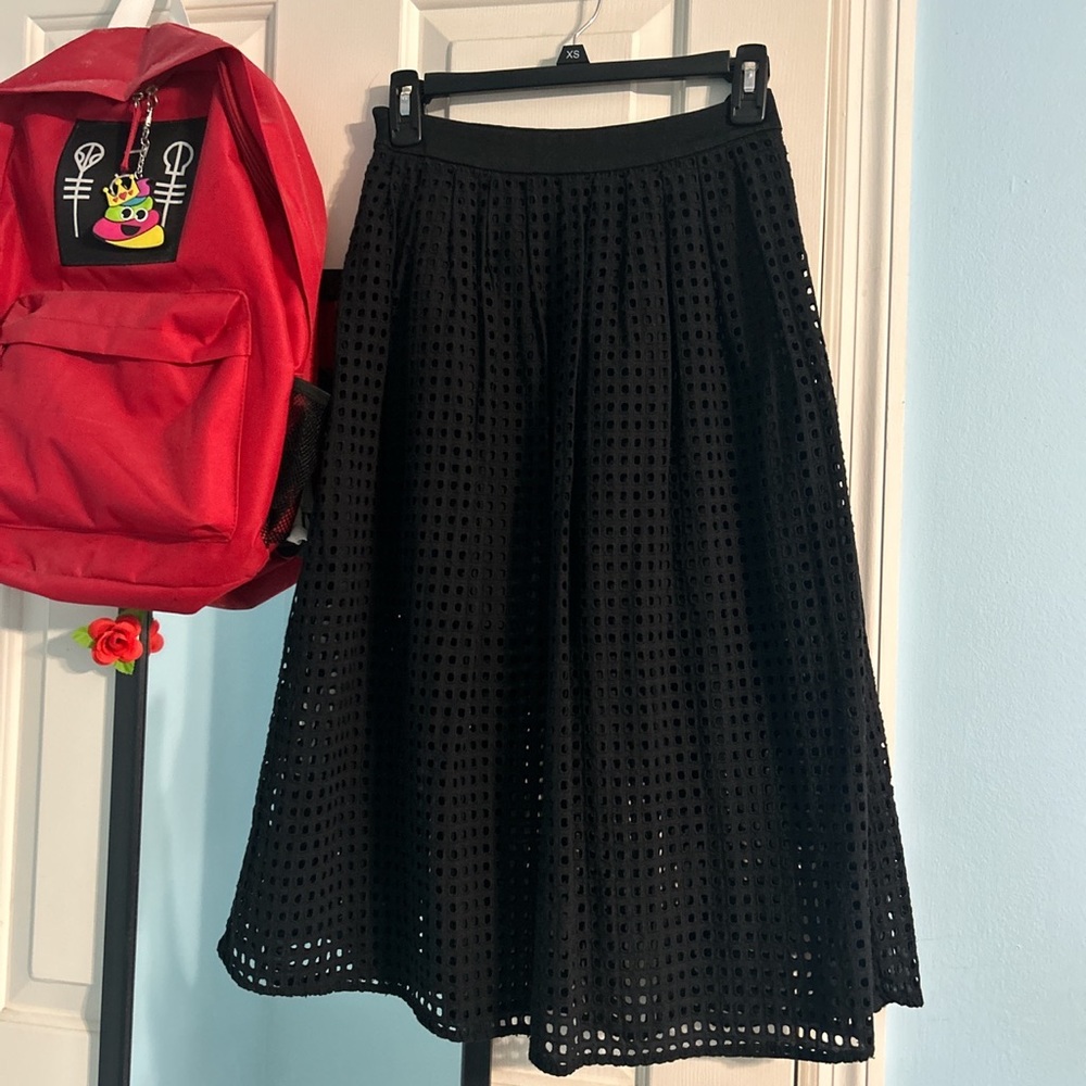Mango Like-New black long skirt